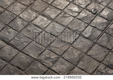 Stamp concrete texture pattern and background for outdoor floor finishing.
