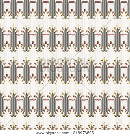 Striped seamless pattern in art deco style. Ornate print