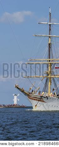 SAILING VESSEL - Norwegian frigate SORLANDET on the sea