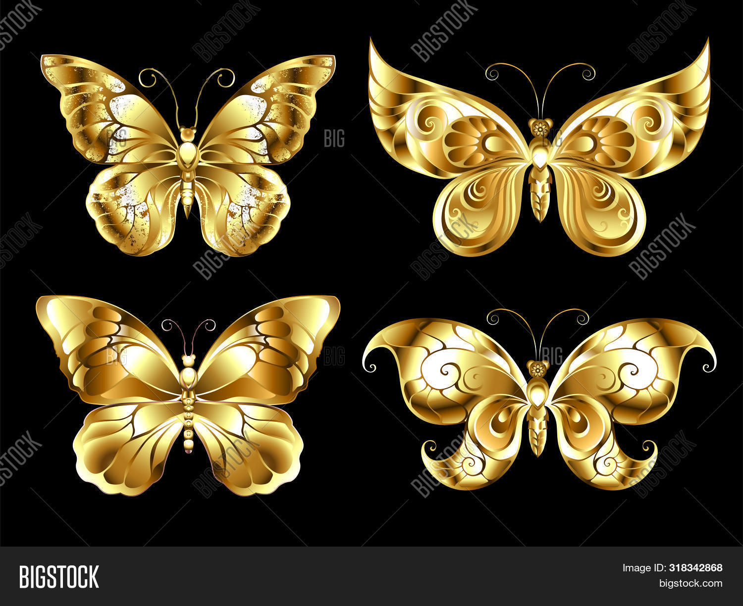 Бабочки бело золотые. Золотая бабочка. Вафельные бабочки. Золотистая бабочка