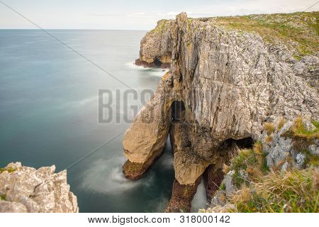 Bufones de Arenillas in the cost of Asturias, north of Spain