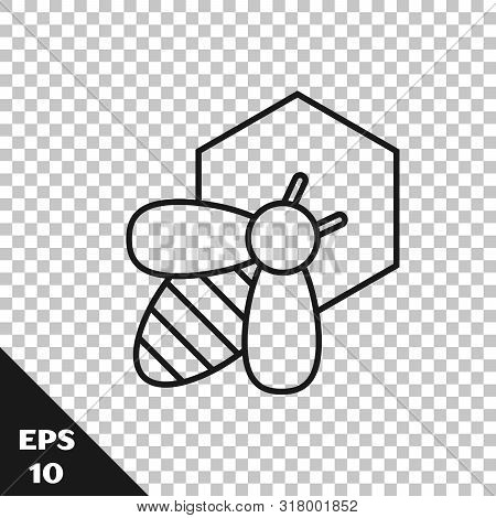 Black Line Bee Vector & Photo (Free Trial) | Bigstock
