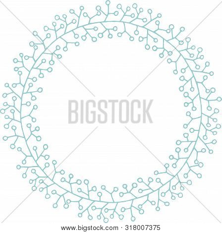 Wreath Of Leaves And Berries For Frame And Decor