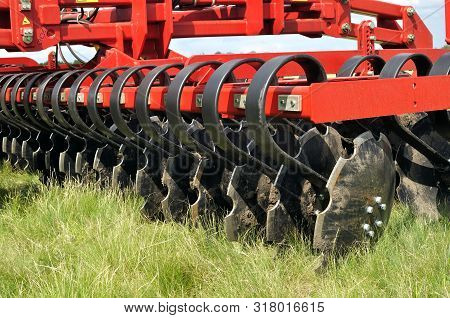 Cherkasy, Ukraine - May 18, 2018: Modern Agricultural Machinery Exhibited At The  Agricultural Exhib