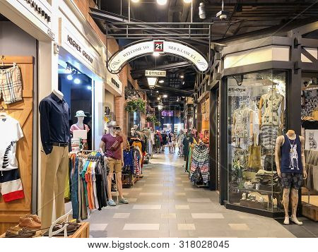 Bangkok Thailand - 19 Aug 2019: Fashion Clothing Store In The Terminal 21 Shopping Center In Bangkok