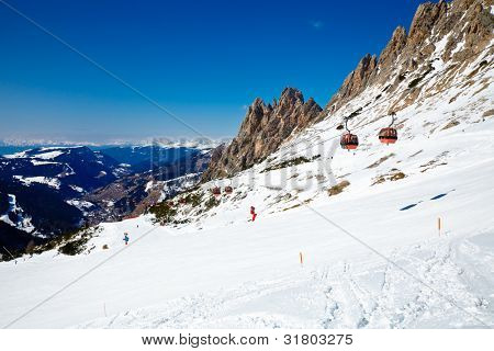 Visning af en ski resort område i Italien