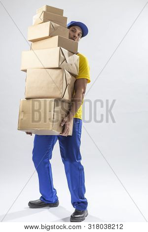 Brazilian Mailman On A White Background