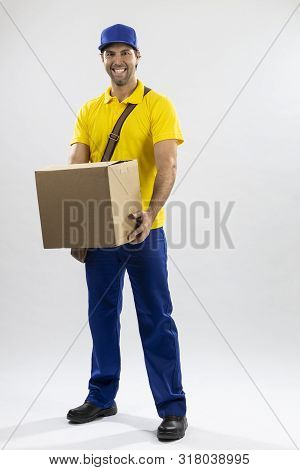 Brazilian Mailman On A White Background