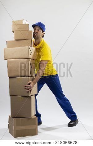 Brazilian Mailman On A White Background