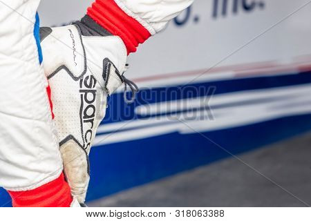 August 17, 2019 - Long Pond, Pennsylvania, USA: The NTT IndyCar Series teams prepare to practice for the ABC Supply 500 at Pocono Raceway in Long Pond Pennsylvania.