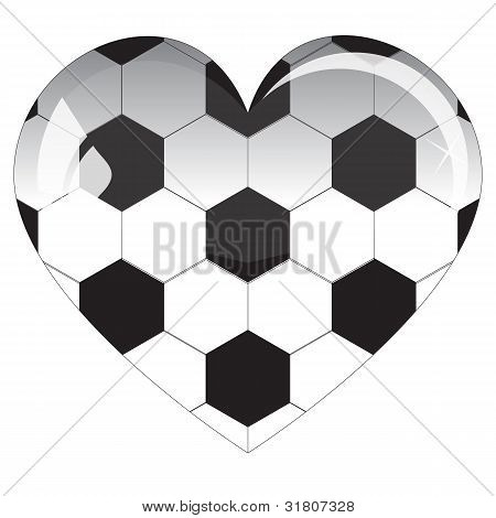 Verre coeur Football