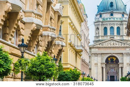 Architecture Of Zrinyi Utca In Budapest, Hungary