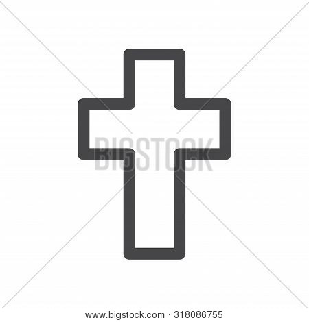 Cross Icon Isolated On White Background. Cross Icon In Trendy Design Style For Web Site And Mobile A