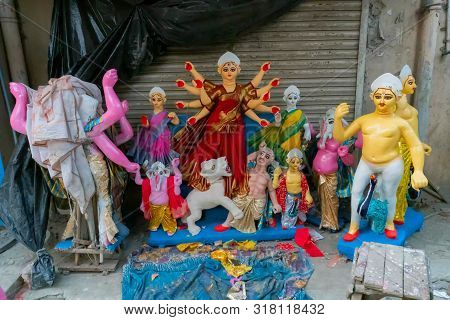 Clay Idol Of Goddess Durga