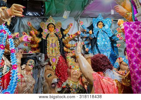 Clay Idol Of Goddess Durga