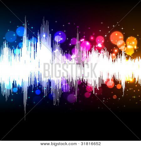 fundo de vector de música de forma de onda