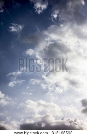 Background Texture Purpose Shot Of Clouds In The Sky Of Rain Or Nimbus Clouds.