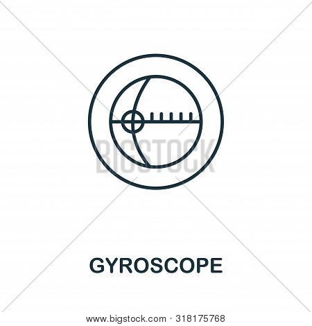 Gyroscope Outline Icon. Thin Line Style From Sensors Icons Collection. Pixel Perfect Simple Element 