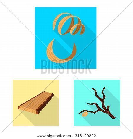 Isolated Object Of Material And Nature Sign. Set Of Material And Raw Vector Icon For Stock.