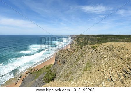 Seascape From The Viewpoint Of Castelejo, (view Of Cordoama Beach), Vila Do Bispo, Algarve, Portugal