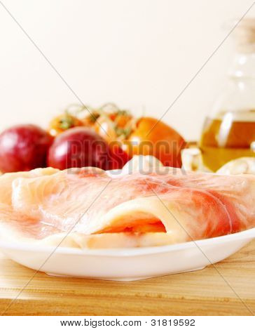 Filetto crudo di pesce mare Pangasius hypophthalmus