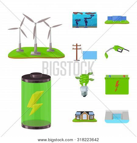 Vector Design Of Ecology And Nature Logo. Set Of Ecology And Planet Stock Symbol For Web.