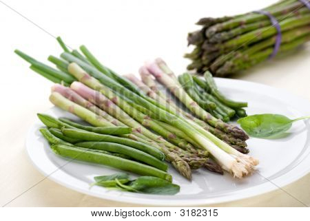 High Key Vegetables On A Plate
