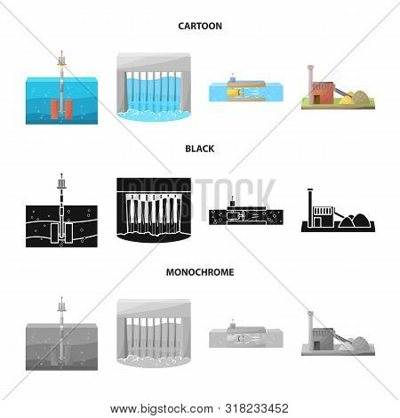 Vector Illustration Of Source And Environment Symbol. Set Of Source And Bio Stock Vector Illustratio
