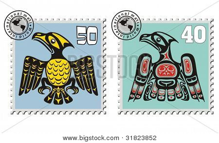 Bélyegző mitológiai kép sas