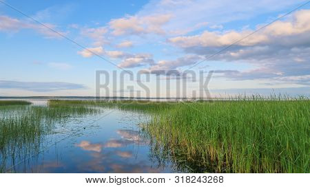 Plescheevo-lake In Pereslavl-zalessky, Russia. Picturesque Landscape View