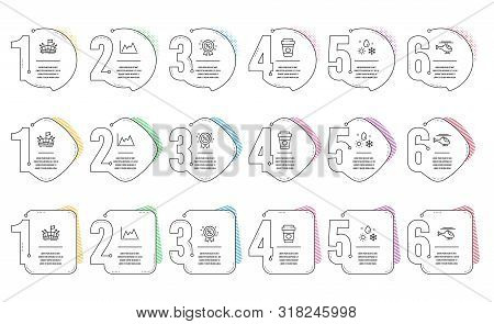 Helicopter, Discount And Diagram Line Icons Set. Infographic Timeline. Weather, Arena And Takeaway C