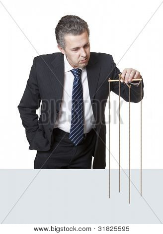 Manipulador de marionetes. Gerente geral de autoridade. Conceito