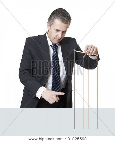 Manipulador de marionetes. Gerente geral de autoridade. Conceito