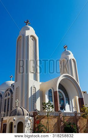 Facade Of Coptic Orthodox Church In Hurghada, Egypt