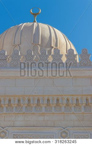 White Central Mosque In Hurghada City, Egypt