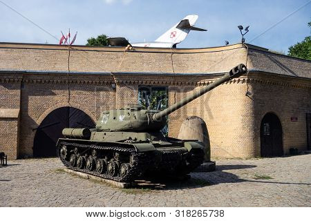 Poznan, Poland - August 12, 2018: Soviet Tank Is-2 From World War 2 Displayed At Open-air Museum At 