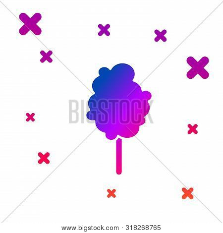 Color Cotton Candy Icon Isolated On White Background. Gradient Random Dynamic Shapes. Vector Illustr