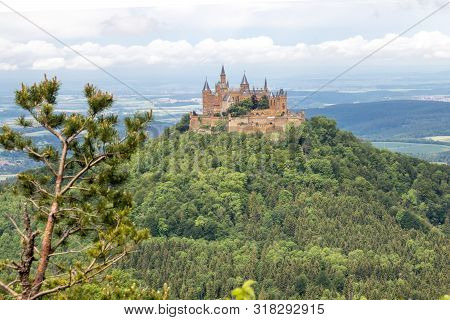 Tophill Hohenzollern Castle And Forest Overlooking The Valley