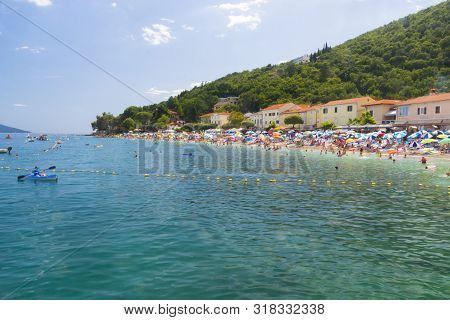 Sunny Beach Of Moscenisca Draga, In Croatia