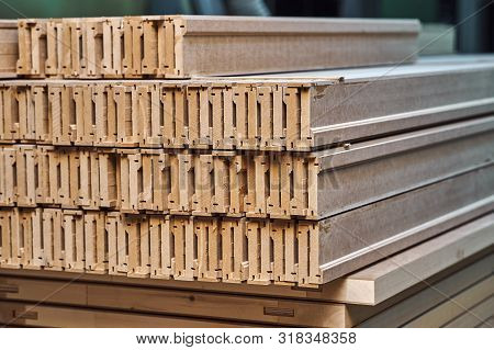 Joinery. Wood Door Manufacturing Process. Stacked Door Architraves. Furniture Manufacture.