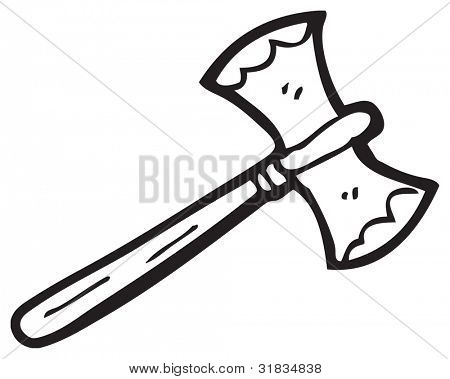 Die HMS Battleaxe Cartoon