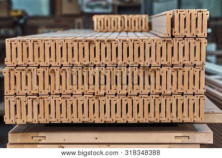 Joinery. Wood Door Manufacturing Process. Stacked Door Architraves. Furniture Manufacture.