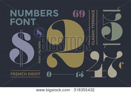 Font Of Numbers In Classical French Didot