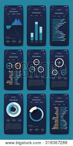 Vector Graphics Set Mobile Infographics. Stock Vector