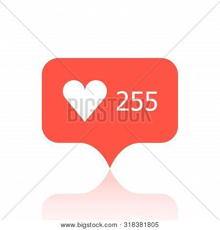 Red Mark With 255 Likes On A White Background.