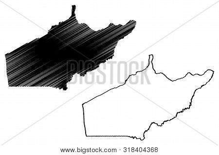 Makamba Province (republic Of Burundi, Provinces Of Burundi, Southern Region) Map Vector Illustratio