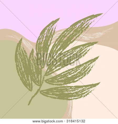 Creative Universal Aesthetic Floral Card Hand Drawn Abstract Shape Texture Modern Trendy Graphic In 