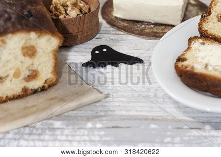 Barmbrack Or Bairin Breac Is A Traditional Irish Sweet Yeast Bread With Grapes And Raisins, Often Ea