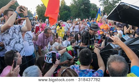 Bucharest, Romania - August 10, 2019: Davide Martello Plays The Piano During The 