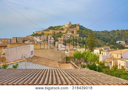 View At The Castle At Capdepera - Castel De Capdepera - Majorca Spain At A Sunny Spring Day